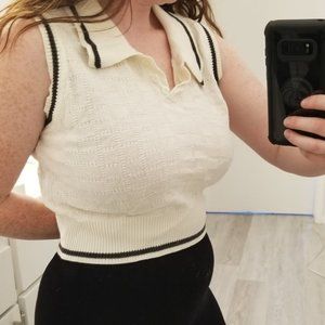Vintage-Looking Preppy Sweater Crop top